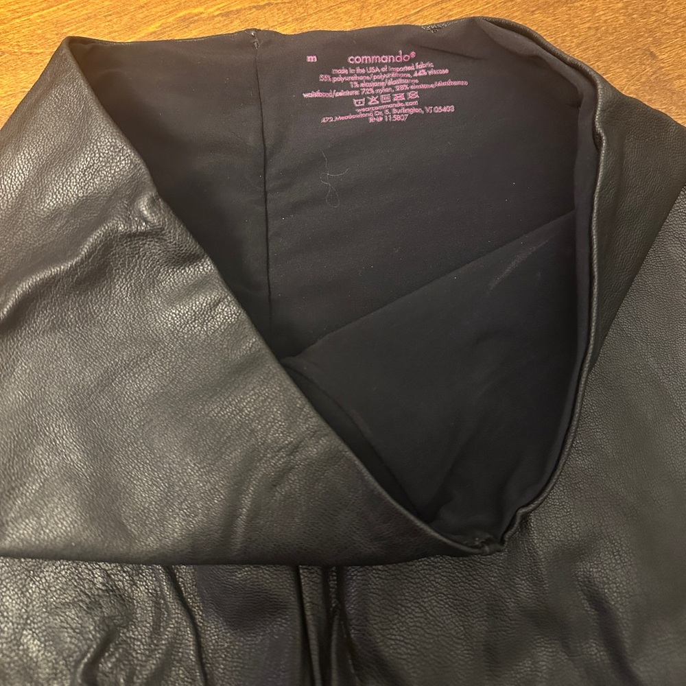 Commando Black Faux Leather Leggings - Picture 4 of 7